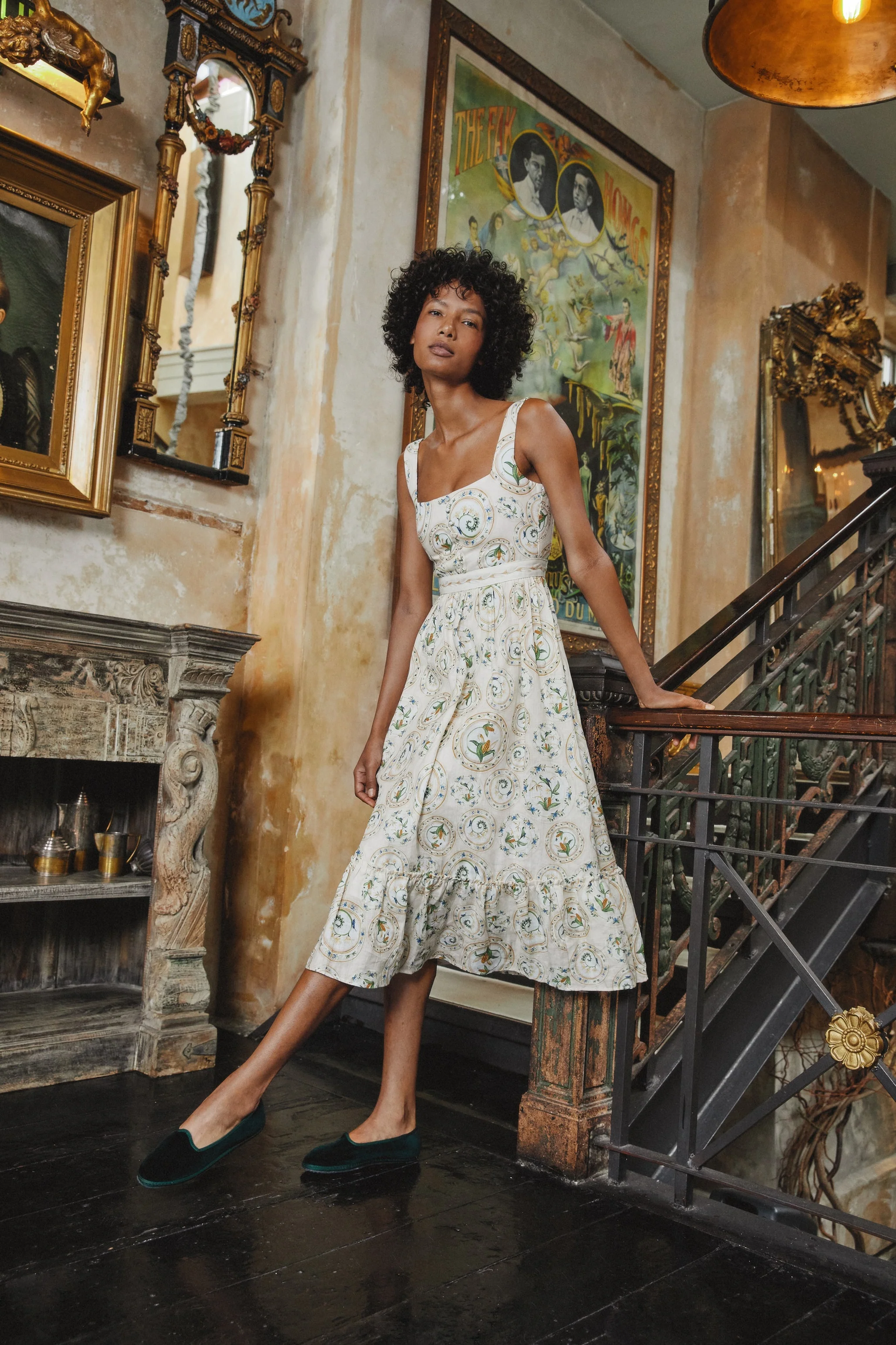 Melon Menaje Midi Dress - Image 2